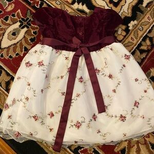 24M Elegant Velvet and Floral Kids Dress